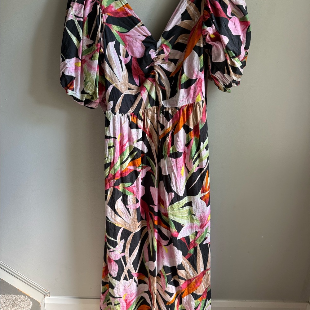 H&M Multicolor Floral Long Sleeve Dress